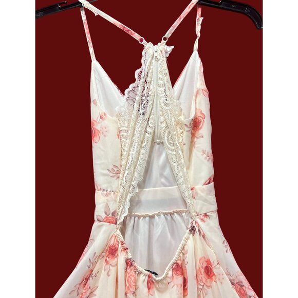 Rue 21 - Women's Summer Sleeveless High Low Hem Ruffle - Floral Dress - Pink -XS - Picture 12 of 16